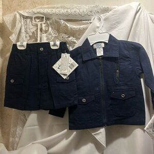 NWT Sz 3t jacket/shorts French toast vintage